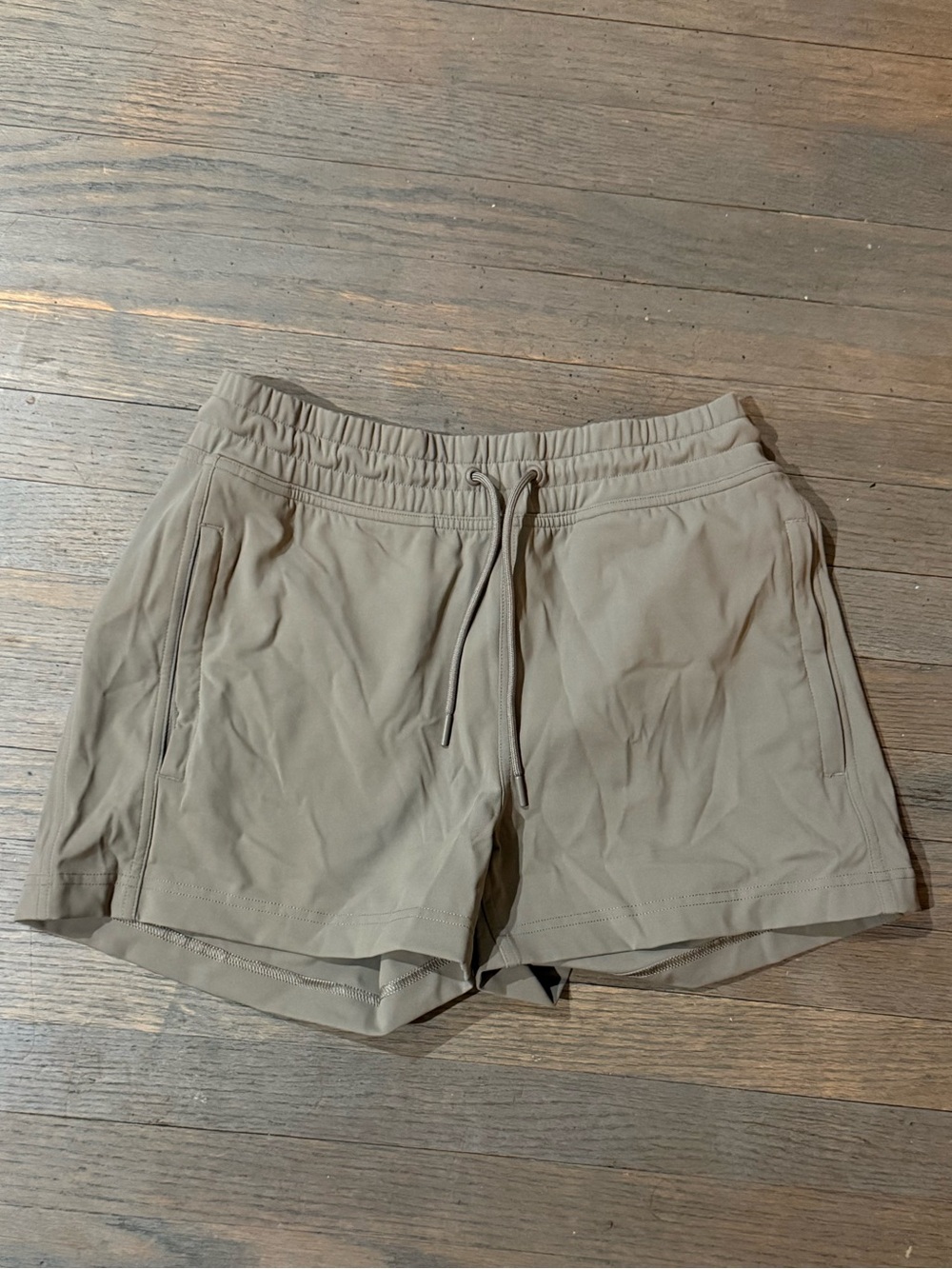 TNA Women's Taupe Athletic Drawstring Performance Shorts